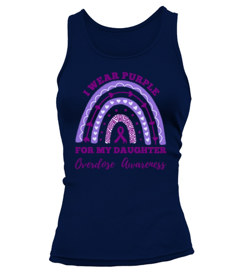 I Wear Purple For My Daughter Overdose Awareness Tank top Woman