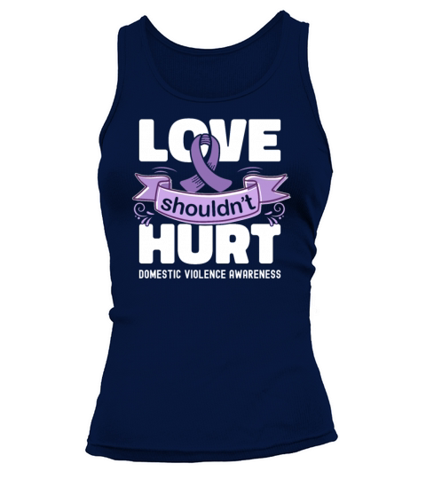 Love Shouldnt Hurt Purple Ribbon Tank top Woman