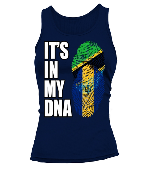 Tanzanian And Barbadian Vintage Heritage DNA Flag Tank top Woman