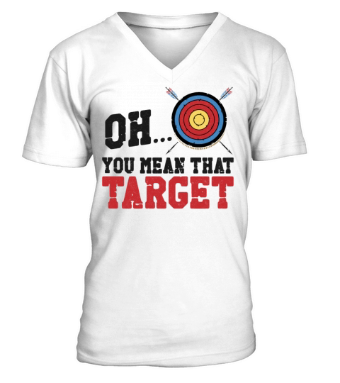 Archery Bow Archer Vintage Target V-Neck T-shirt