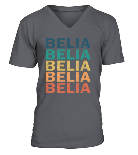 Belia Name T Shirt - Belia Vintage Retro Name Gift V-Neck T-shirt