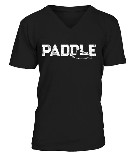 Canoe Canoeing Vintage Paddle V-Neck T-shirt
