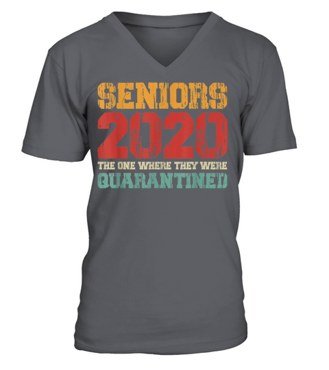 Class Of 2020 Graduation Senior Funny Quarantine Vintage T-Shirt V-Neck T-shirt