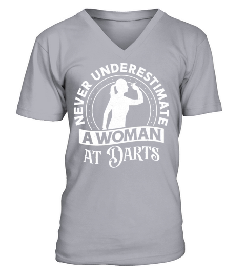 Darts Girl Vintage Never V-Neck T-shirt