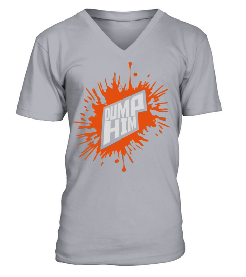 dump him quote logo V-Neck T-shirt