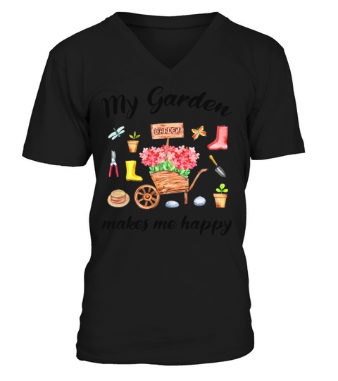 Garden Quote Hobby Gardener Gift Idea V-Neck T-shirt