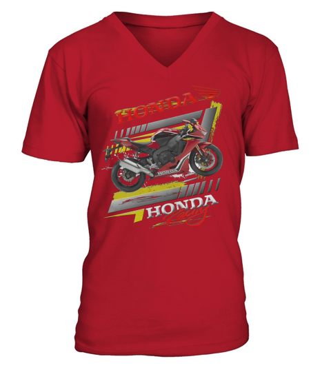 HONDA RACING V-Neck T-shirt