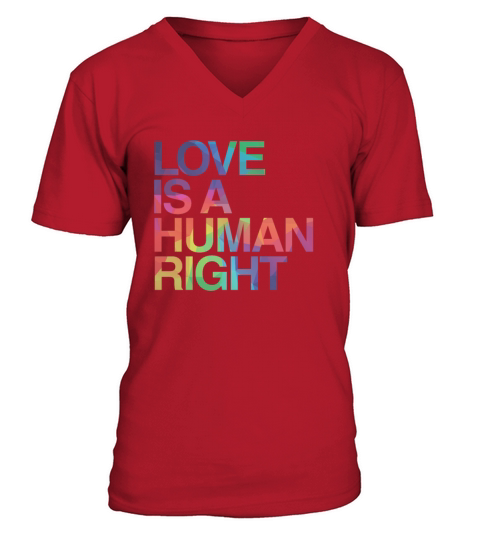 Love is Human Right LGBT Gay Pride V-Neck T-shirt