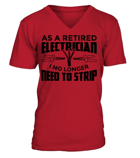 Pensioned Electrician V-Neck T-shirt