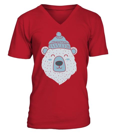polar bear Ice Bear Icebear Winter Winter Hat gift V-Neck T-shirt