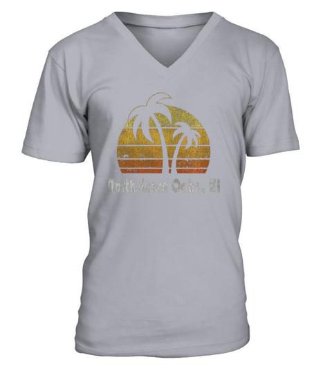 Retro North Shore Oahu V-Neck T-shirt