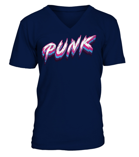Retro Vintage Punk V-Neck T-shirt
