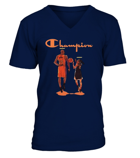RIP Kobe and Bryant and Gianna Champion shirt V-Neck T-shirt
