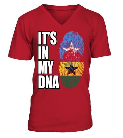 Somali And Ghanaian Vintage Heritage DNA Flag V-Neck T-shirt