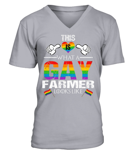 This Is What A Gay Farmer Looks Like LGBT Pride 2020 V-Neck T-shirt