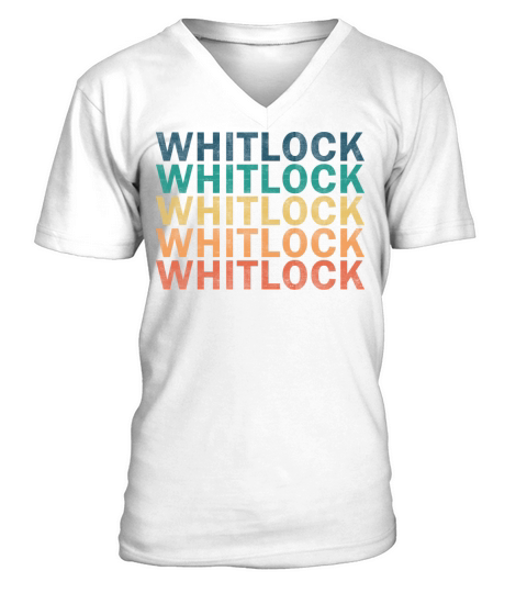 Whitlock Name T Shirt - Whitlock Vintage Retro Nam V-Neck T-shirt