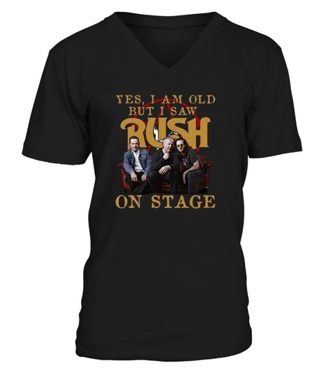 Yes i am old but i saw Rush band on stage shirt - Coffee Mug (colored) V-Neck T-shirt