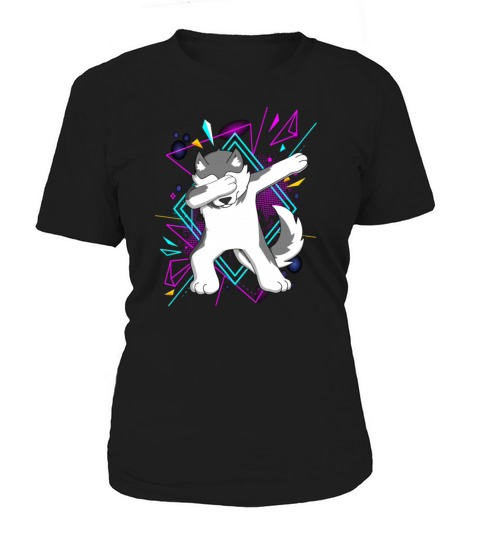 Dab Dabbing Husky Hund Dog Dancing Trend Geschenk Women's T-Shirt
