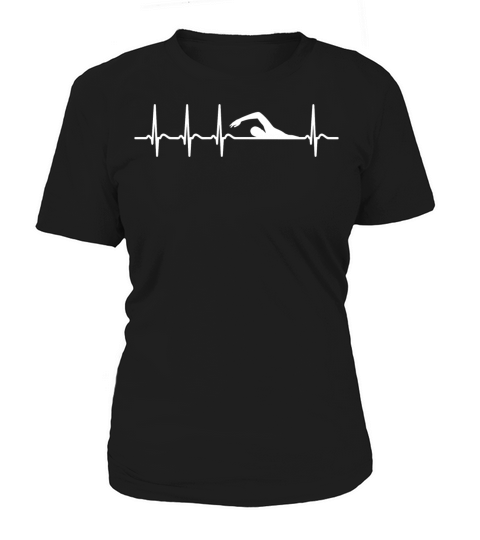 Heart Beating Frequency Swimming Swimmer Sayings Women's T-Shirt