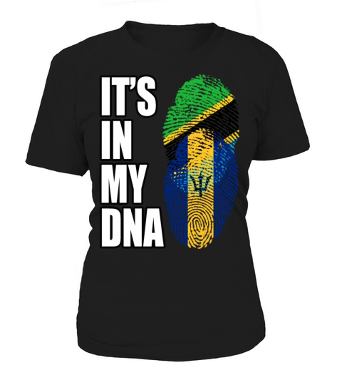 Tanzanian And Barbadian Vintage Heritage DNA Flag Women's T-Shirt