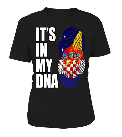 Tokelauan And Croatian Mix Heritage DNA Flag Women's T-Shirt