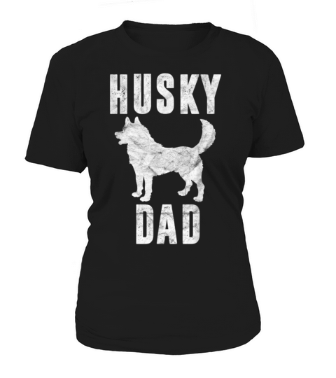 Vintage Husky Dad Gift Siberian Huskies Father Women's T-Shirt
