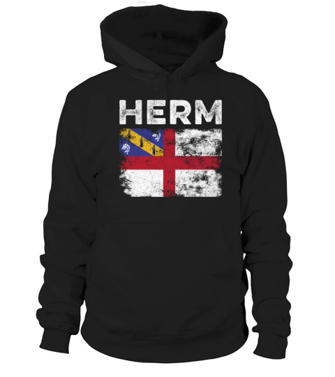 Herm Flag Distressed - Herm Flag Hoodie Unisex