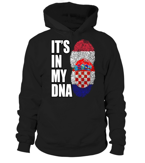 Hungarian And Croatian Mix Heritage DNA Flag Hoodie Unisex