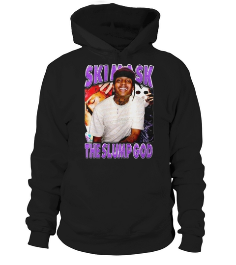 Ski mask the slump god hip Hop Rap Gildan Black Hoodie Unisex