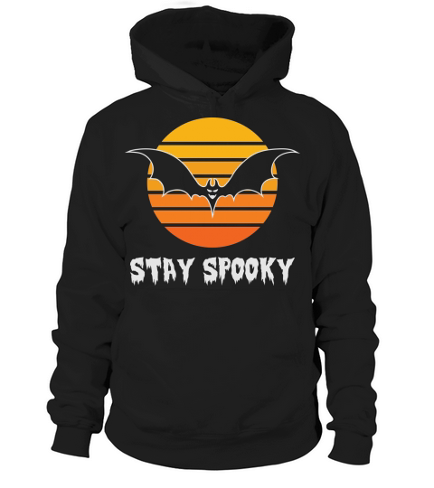 Stay Spooky Halloween Bat Flying Hoodie Unisex