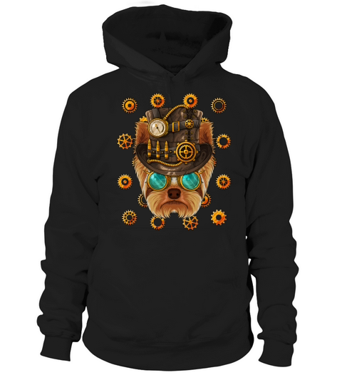 Steampunk Yorkshire Terrier Medieval Victorian Ste Hoodie Unisex