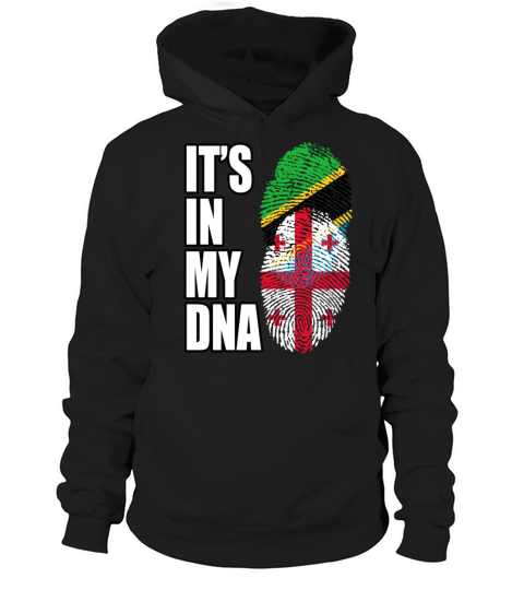 Tanzanian And Georgian Vintage Heritage DNA Flag Hoodie Unisex