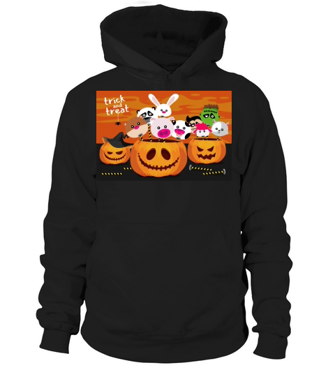 Trick and treat Halloween characters Hoodie Unisex