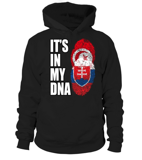 Tunisian And Slovak Mix Heritage DNA Flag Hoodie Unisex