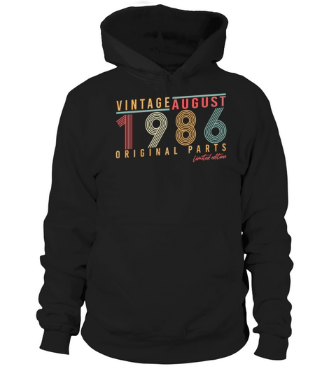 Year Of Construction 1986 In August Hoodie Unisex