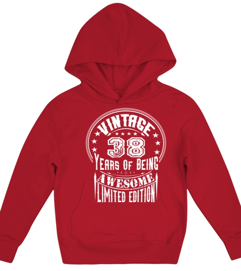 Vintage 38 Years Of Being Awesome Limited Edition Kids Hoodie