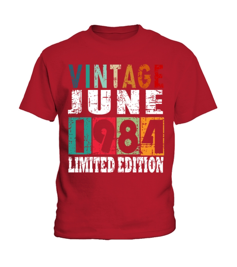 1984 vintage born in June gift Kids T-Shirt