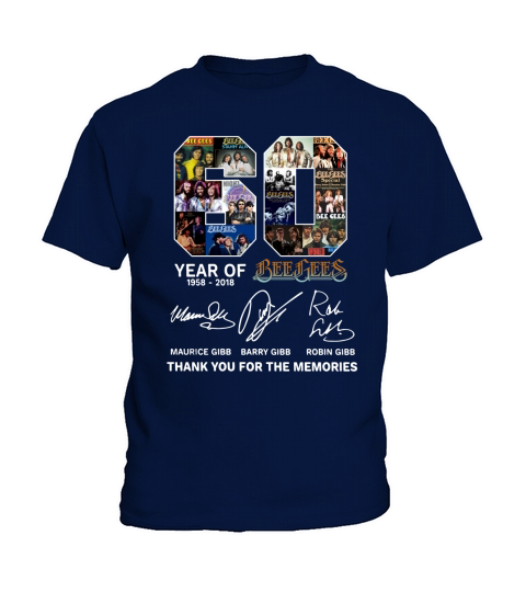 60 years of Bee Gees Maurice signature thank you for the memories Kids T-Shirt