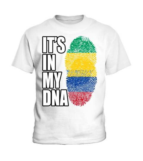 Gambian And Colombian Mix Heritage DNA Flag Kids T-Shirt
