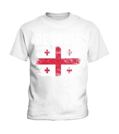 Georgia Flag Distressed - Georgian Flag Kids T-Shirt