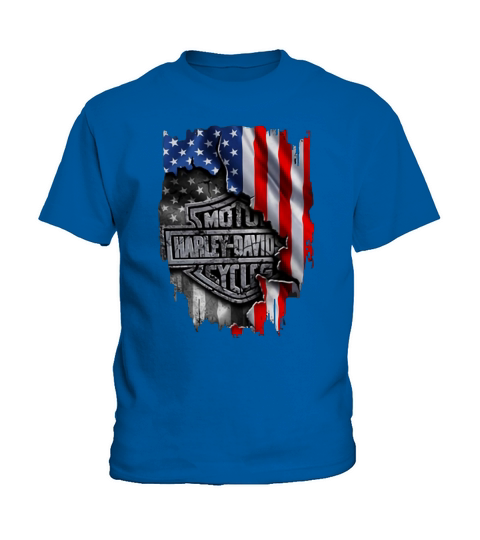 Harley-Davidson American Flag shirt Kids T-Shirt