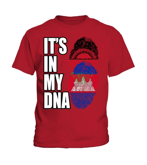 Malawian And Cambodian Mix Heritage DNA Flag Kids T-Shirt