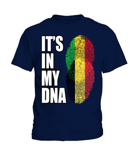 Malian And Belgian Mix Heritage DNA Flag Kids T-Shirt