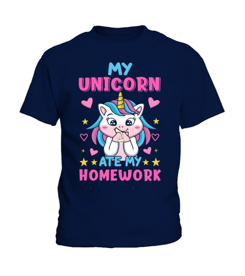 My unicorn ate my homework Kids T-Shirt