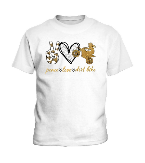 Peace love Dirt Bike Motorcycle Kids T-Shirt