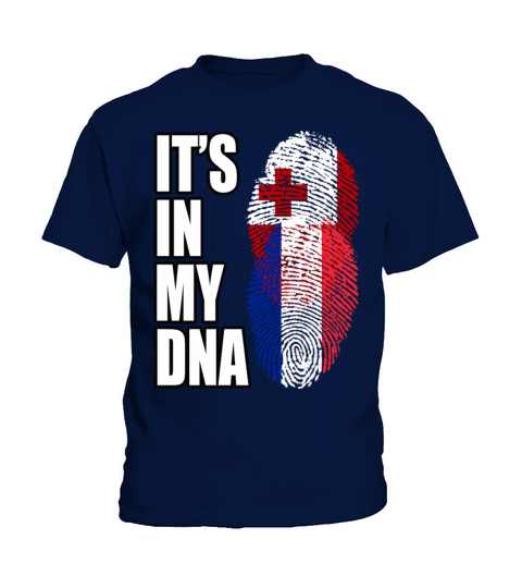 Tongan And French Mix Heritage DNA Flag Kids T-Shirt