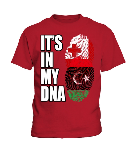 Tongan And Libyan Mix Heritage DNA Flag Kids T-Shirt