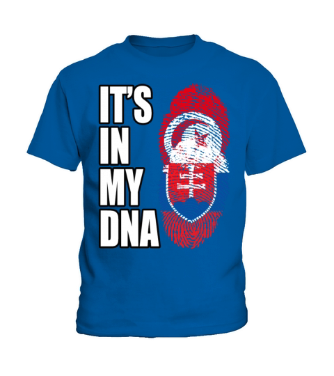 Tunisian And Slovak Mix Heritage DNA Flag Kids T-Shirt
