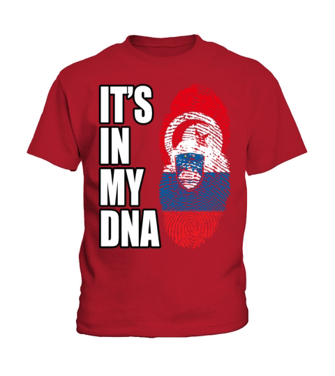 Tunisian And Slovenian Mix Heritage DNA Flag Kids T-Shirt
