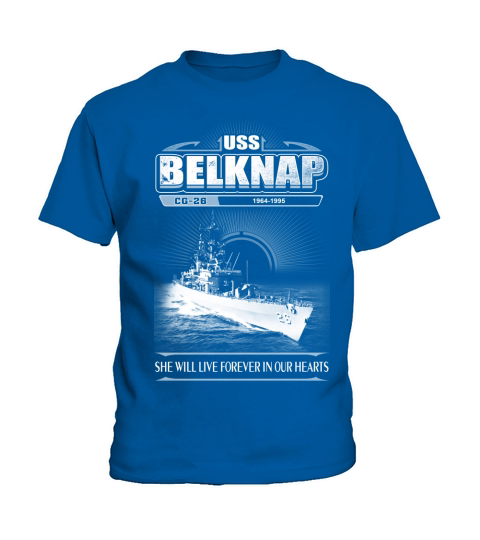 USS Belknap CG 26 She will live in our hearts Kids T-Shirt